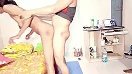 sistya gets roughly assfucked bent over all over the room