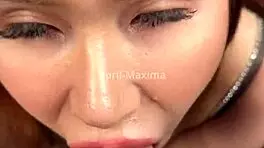 omg, i think i got cum in mouth from april-maxima blowjob, so messy!