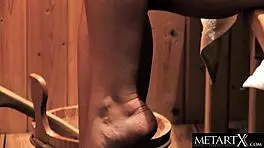 Horny Brunette Gets First Anal Experience