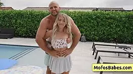 Emma Bugg Sucks Huge Dick By Pool