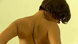 Slim hottie Flavia C shoves huge toy deep! Damn!