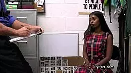 Exotic thief blows two monster cocks in the office back room