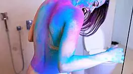 hey, watch this pov blowjob with a brunette petite in athens shower, big monster cock action 😏💦