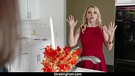 thanksgiving turns wild with aften opal and alix lynx in family fuck