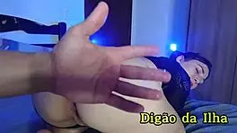 curvy bodybuilder with big ass shakes while sucking and cumming on cock