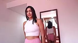 yo stepsis in pink shorts showin me cowgirl moves, damn