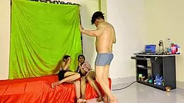 Uttaran20 Shares Amazing Threesome With Indian Hot Bhabhi At Home