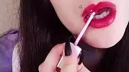 backstage with a pretty brunette in uniform