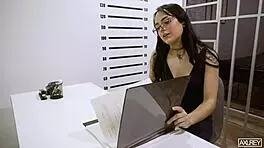 fucking at the police station while they're distracted, until she catches the skinny Colombian in action. sneaky thrills await in this wet, tight encounter.