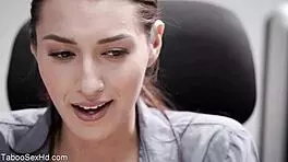 Hey, you long-legged brunette, banging your boss like that?