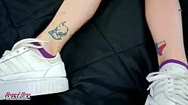 petite brunette cutie katie kingerie sucks hard cock and swallows cum