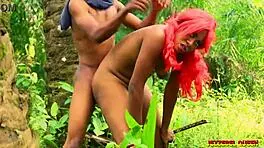 Intense Outdoor Sex In African Forest