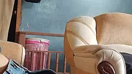 masturbating my cock in the living room 😈