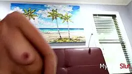 Ebony feels intense pleasure taking her son's cock.