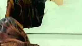 Wife in dress and heels.