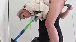 Slutty teen gets anal asylum treatment with ass licking and sucking.