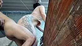 maid seduces me in tiny shorts till i bang her on the balcony 😈