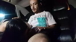 Brazilian Wife Sucks Hubby While Uber Driver Pounds Her Ass