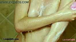 Drop Dead Gorgeous Teen 18+ Stuns in Shower Scene During Petite Amateur Photoshoot on Sofa