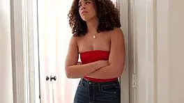 Black Teen Screams During Lesbian Sex With Step Mom!