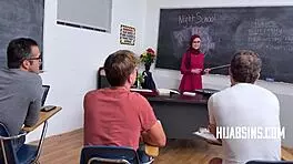 We laughed, Look how we made our hijab teacher a total whore!