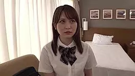 Hey, this cute Japanese teen 18+ babe came for her brother, but I filled her up instead! Did I just mess up her family plans?
