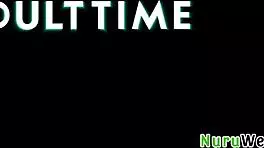 Two Naughty Girls Share Dick In Nuru Massage With Seth Gamble