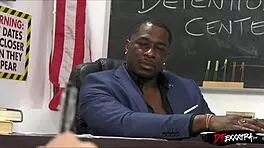 Mr. Piper looks below the table curiously