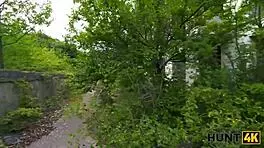 Sexy Russian brunette cheats on boyfriend with stranger in public