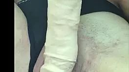 while boyfriend drives i tease him and play with my toy - i cum all over his car seat