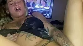 horny goth teen 18+ solo play with big tits and ass