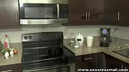 Petite Maid Takes Intense Facial