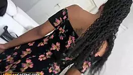 innocent ebony teen amateur faces hardcore casting! she didn't see this rough sex coming!