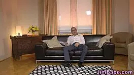 British teens and older partners in threesome blowjob action 😈