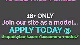 tiny barely legal teen 18+ stuffs cute panties in tight pink hole at panty bank