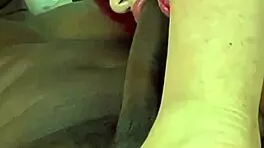 Up close with Vanessa sucking BBC dick and balls sensually