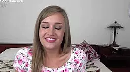 omg, april brookes, cute 19 yo blonde, natural girl next door, pov blowjob, messy facial... damn