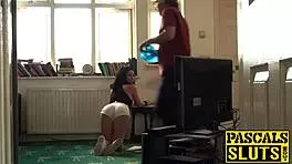 Teen Subslut Spanked Hard and Fucked by Dominant Male Master