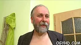 Lewd young 18+ babe screwed by old boy