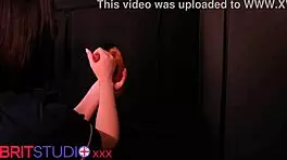 nurse visits gloryhole in costume for first time deepthroat