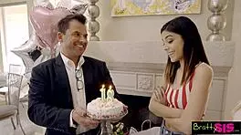 Young woman turns 18 and enjoys stepbrother's cock with best friend's pussy s9 e8