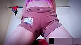 Busty stepmother masturbates at home.