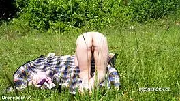 Young Czech Redhead Flashes Nice Ass on Hidden Beach Cam