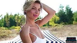 I’m stunned by Ukraine teen Eva Tali’s big natural tits outdoors.