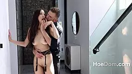 alexia anders gets rough anal initiation with deepthroat and face fucking