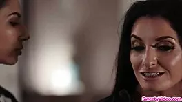 Teen Babysitter Feels Intense Pleasure from Lesbian Boss's Tongue