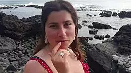 Free Sex Ed from Seductive Stepmom on Public Beach! 😍