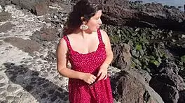 Free Sex Ed from Seductive Stepmom on Public Beach! 😍