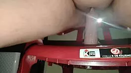 stepmom plays with new toy straight to her tight pussy. real homemade fun in public!