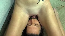 my coworker goes wild when i straddle his face for fun